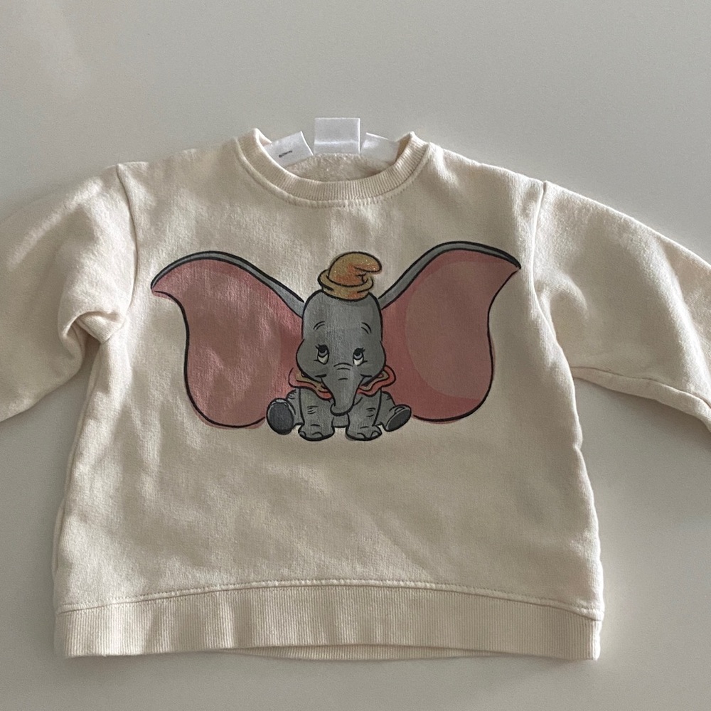 Zara Cream Sweatshirt with Dumbo Design